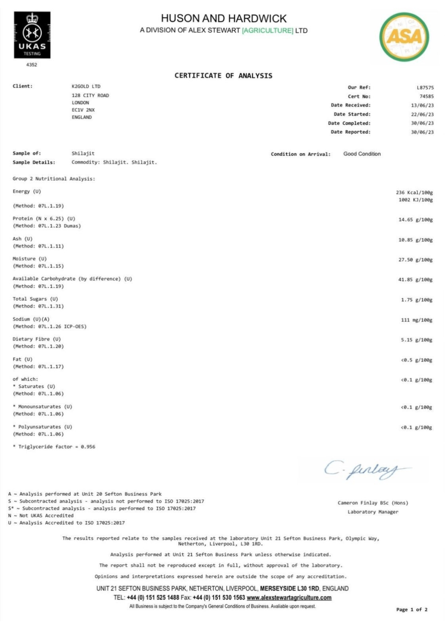 الشيلاجيت العضوي - مستخلص