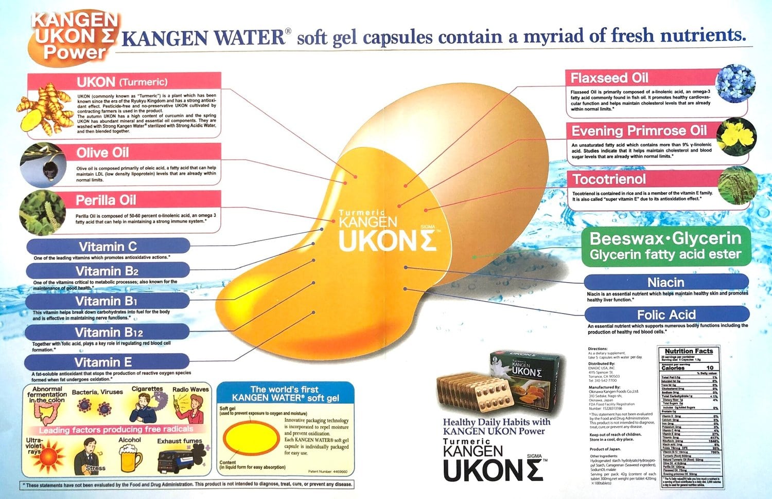 Kangen UKON™ Turmeric Supplement (100 Capsules)
